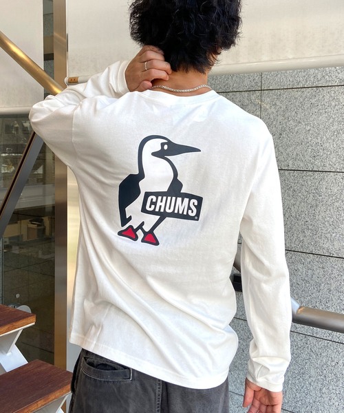 CHUMS（チャムス）の「CHUMS/チャムス ロンＴ/カットソー/長袖ティシャツ バックプリント CH01-2304（Tシャツ/カットソー・メンズ・ベージュ系その他/ブラック/ホワイト/グレイッシュベージュ/ライトブルー・XL/M/L/S）」の12枚目の写真