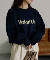 ロゴジャカードニットプルオーバー