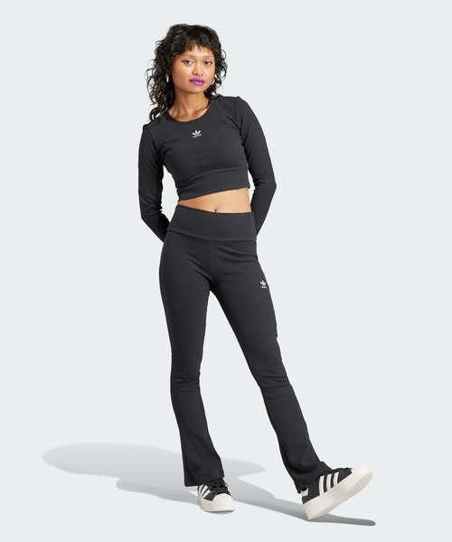 【adidas】リブフレアパンツ セール】エッセンシャルズ リブ フレアパンツ / アディダス