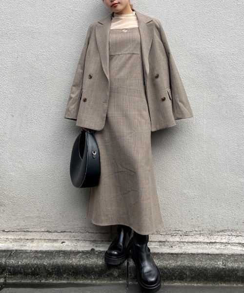 FREE'S MART（フリーズマート）の「【Sシリーズ対応】◆ナローキャミワンピース（ワンピース・レディース・ブラウン系その他/ブラック/ベージュ系その他・SMALL/X-SMALL/MEDIUM）」の2枚目の写真