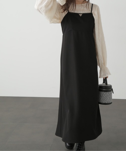 FREE'S MART（フリーズマート）の「【Sシリーズ対応】◆ナローキャミワンピース（ワンピース・レディース・ブラウン系その他/ブラック/ベージュ系その他・SMALL/X-SMALL/MEDIUM）」の12枚目の写真