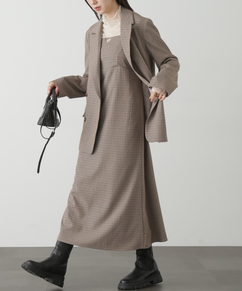 FREE'S MART（フリーズマート）の「【Sシリーズ対応】◆ナローキャミワンピース（ワンピース・レディース・ブラウン系その他/ブラック/ベージュ系その他・SMALL/X-SMALL/MEDIUM）」の16枚目の写真