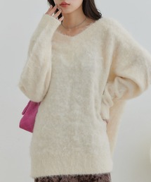 VIS（ビス）の「【前後2WAY】毛混トゥンカロンニット（ニット/セーター）」
