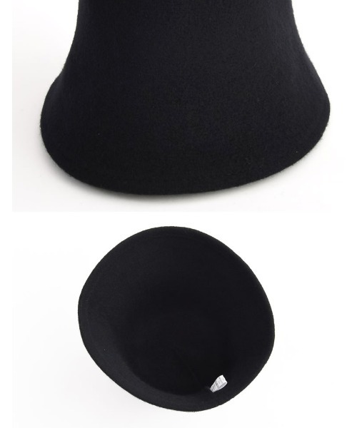 Re:EDIT(リエディ)の「ウール混フェルトバケットハット(ハット・レディース・アイボリー/ブラック・FREE)」の6枚目の写真