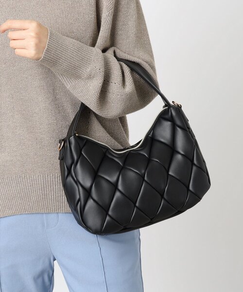 grove（グローブ）の「◆ムーンキルト2WAYショルダー（ショルダーバッグ・レディース・ブラック/グレー/レッド系1・00）」の2枚目の写真