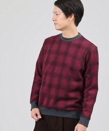 ◆オンブレーチェック ダンボール スウェット