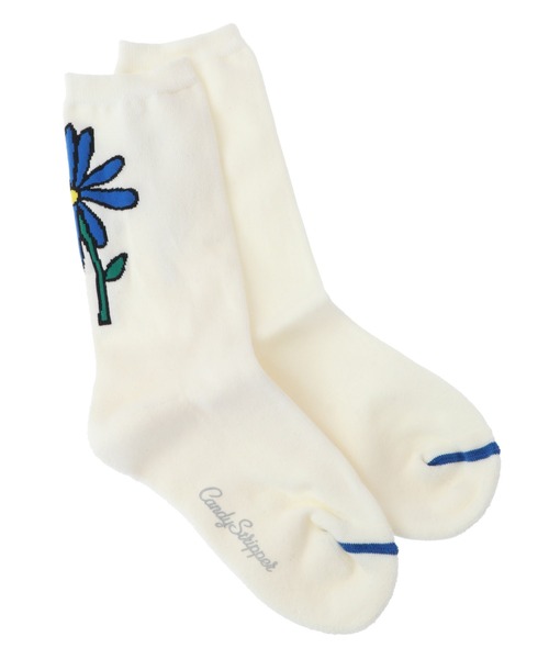 Candy Stripper（キャンディストリッパー）の「BIG FLOWER ソックス（ソックス/靴下・レディース・オフホワイト/ブラック/ピンク・FREE）」の2枚目の写真