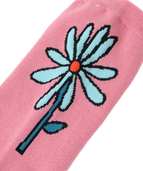 Candy Stripper（キャンディストリッパー）の「BIG FLOWER ソックス（ソックス/靴下・レディース・オフホワイト/ブラック/ピンク・FREE）」の8枚目の写真