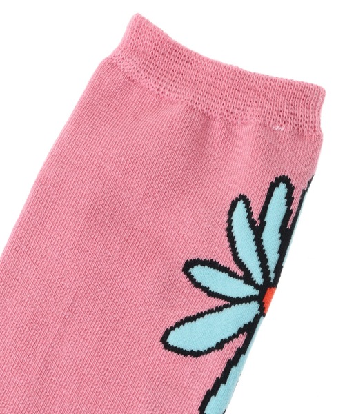 Candy Stripper（キャンディストリッパー）の「BIG FLOWER ソックス（ソックス/靴下・レディース・オフホワイト/ブラック/ピンク・FREE）」の6枚目の写真