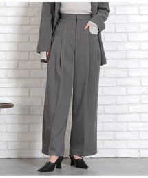 Settimissimo | ピンストライプウエストタックワイドパンツ(その他パンツ)