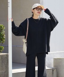 FREAK'S STORE | 限定展開　リブ デザイン リラックス ニット セットアップ（ニット/パンツ）(ニット/セーター)