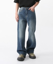 Cloudstyle（クラウドスタイル）の「【Cloudstyle】ヴィンテージ ワイドストレート デニムパンツ（デニムパンツ）」