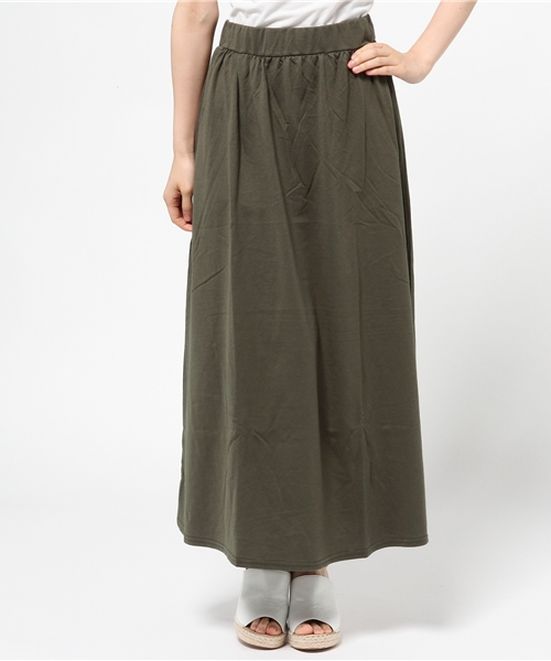 one after another NICE CLAUP（ワンアフターアナザーナイスクラップ）の「【ナイスクラップ】ロングスカート（スカート・レディース・その他12/カーキ/ネイビー・FREE）」の2枚目の写真