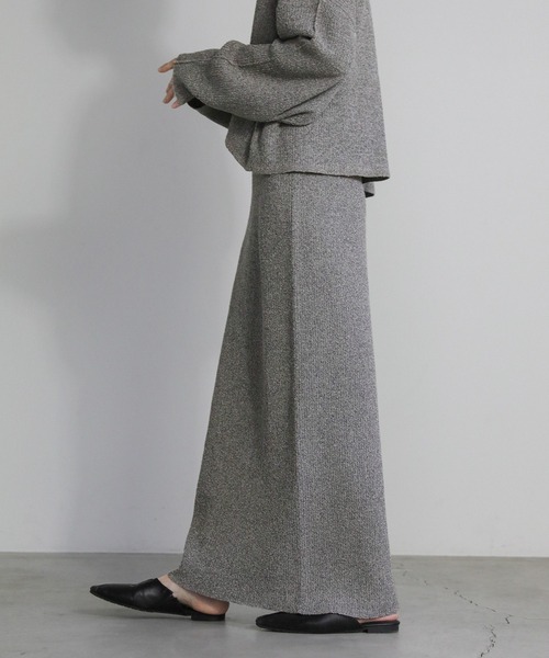 select MOCA（セレクトモカ）の「メランジリブニットロングスカート（スカート・レディース・カーキオリーブ/グレー・SMALL/MEDIUM）」の19枚目の写真