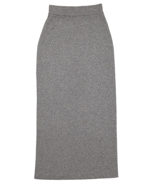 select MOCA（セレクトモカ）の「メランジリブニットロングスカート（スカート・レディース・カーキオリーブ/グレー・SMALL/MEDIUM）」の6枚目の写真