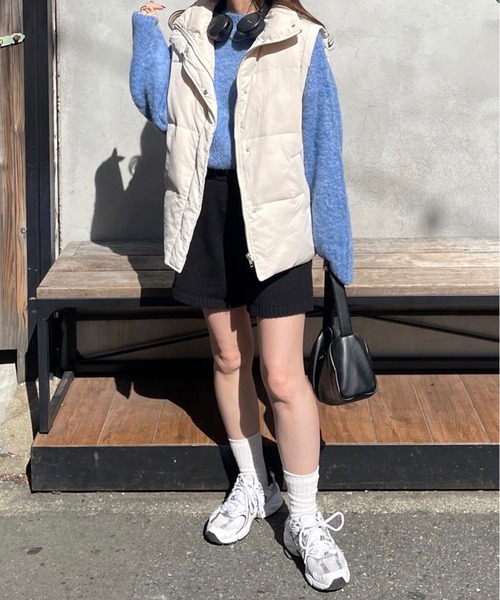 LE MORE(リモア)の「ウールシャギーニット(ニット/セーター・レディース・ブルー/チャコール/グレー・FREE)」の13枚目の写真