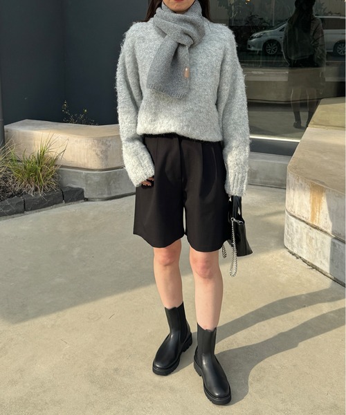 LE MORE(リモア)の「ウールシャギーニット(ニット/セーター・レディース・ブルー/チャコール/グレー・FREE)」の15枚目の写真