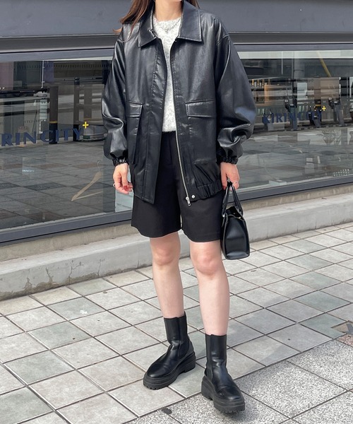 LE MORE(リモア)の「ウールシャギーニット(ニット/セーター・レディース・ブルー/チャコール/グレー・FREE)」の17枚目の写真