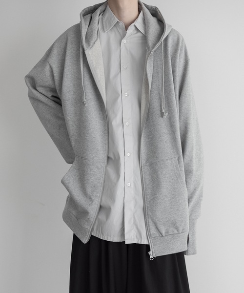 remer（リメール）の「loose heavy zip parker jacket / ルーズヘビージップパーカージャケット（その他アウター・メンズ・ダークグレー/ブラック/アイボリー/ライトグレー/杢グレー・LARGE/MEDIUM/SMALL/X-SMALL）」の5枚目の写真