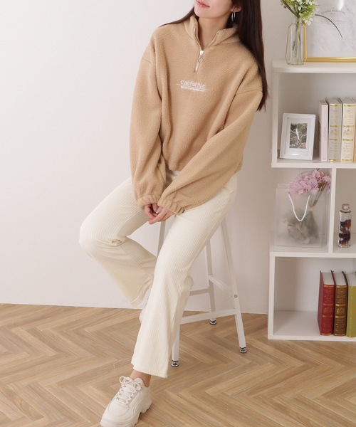 ハーフ ジップ ボア フリース プルオーバー（その他トップス）｜Lace