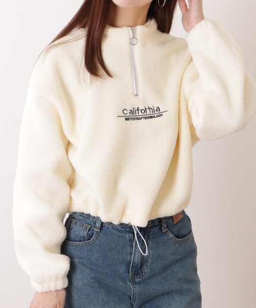 ハーフ ジップ ボア フリース プルオーバー（その他トップス）｜Lace