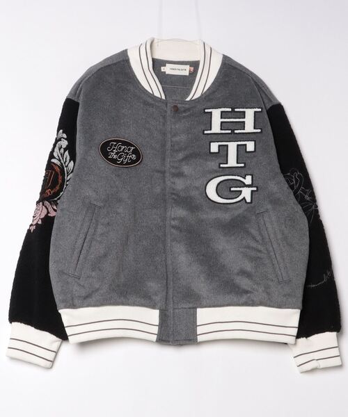 【セール】HONOR THE GIFT HTG LETTERMAN JACKET / オナー ザ ギフト HTG レターマン ジャケット（スタジャン）｜HONOR THE GIFT（オナーザギフト）