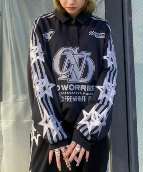 【セール】NO WORRIES POLO トップス（ポロシャツ）｜Candy Stripper（キャンディストリッパー）