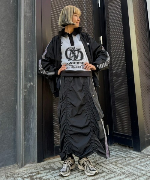 Candy Stripper（キャンディストリッパー）の「NO WORRIES POLO トップス（ポロシャツ・レディース・ピンク/グレー/ブラック・2）」の19枚目の写真