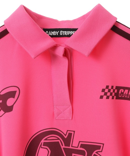 Candy Stripper（キャンディストリッパー）の「NO WORRIES POLO トップス（ポロシャツ・レディース・ピンク/グレー/ブラック・2）」の22枚目の写真