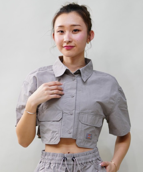 セール】Dickies/ディッキーズ ナイロンショート丈シャツ セットアップ