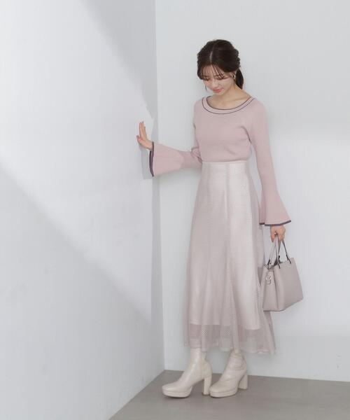 PROPORTION BODY DRESSING（プロポーションボディドレッシング）の「パイピングレースマーメイドスカート / 1214120108（スカート・レディース・グレー/ベージュ・MEDIUM/SMALL）」の22枚目の写真