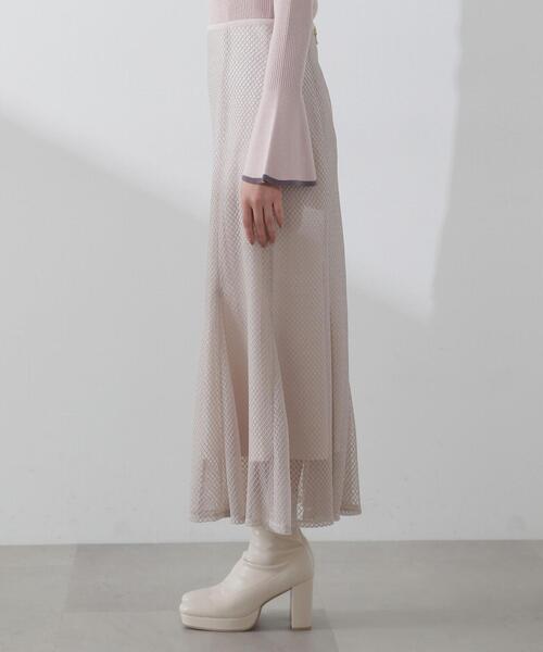 PROPORTION BODY DRESSING（プロポーションボディドレッシング）の「パイピングレースマーメイドスカート / 1214120108（スカート・レディース・グレー/ベージュ・MEDIUM/SMALL）」の9枚目の写真