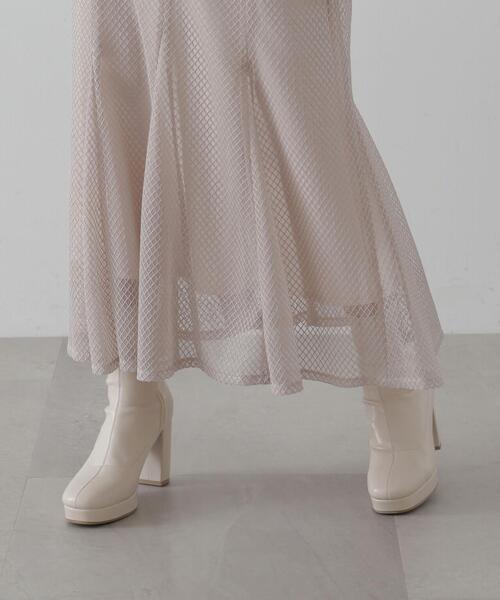 PROPORTION BODY DRESSING（プロポーションボディドレッシング）の「パイピングレースマーメイドスカート / 1214120108（スカート・レディース・グレー/ベージュ・MEDIUM/SMALL）」の3枚目の写真