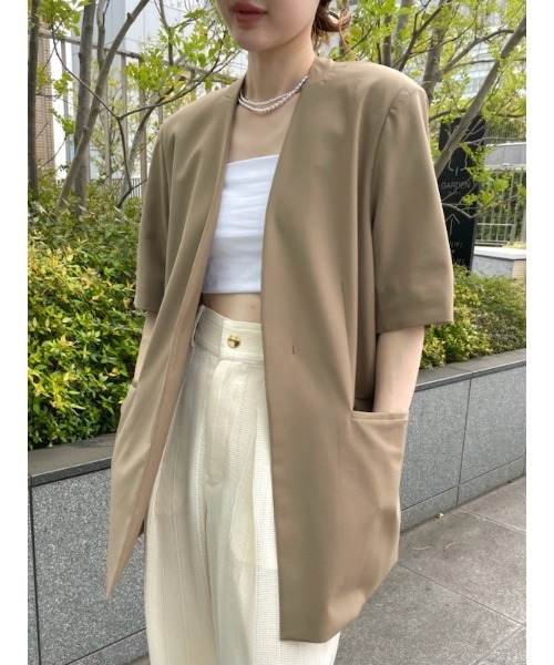 【MIESROHE】【美品】【完売品】リラクシーダブルロングジャケット MIESROHE（ミースロエ）の「リラクシーダブルロングジャケット