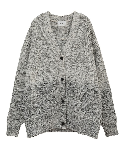 CLANE(クラネ)の「【CLANE/クラネ】BUSTIER SET KNIT C/D/ビスチェセットニットカーデ(カーディガン/ボレロ・レディース・ミント/ネイビー/マルチ・1)」の4枚目の写真