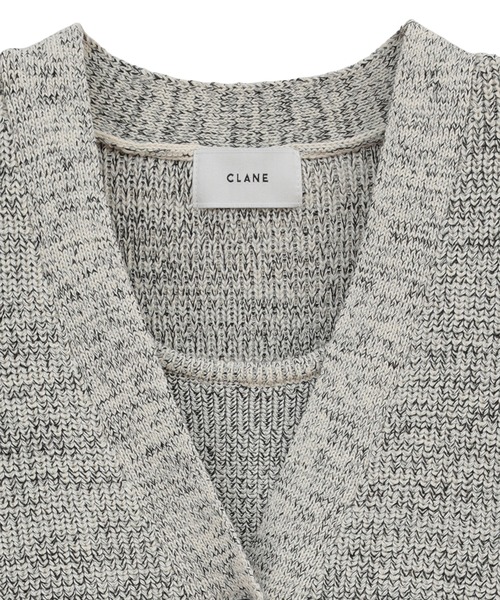 CLANE(クラネ)の「【CLANE/クラネ】BUSTIER SET KNIT C/D/ビスチェセットニットカーデ(カーディガン/ボレロ・レディース・ミント/ネイビー/マルチ・1)」の8枚目の写真