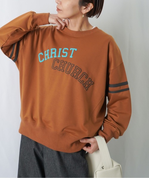 LUCA/LADY LUCK LUCA（ルカ/レディラックルカ）の「LC/LLL 発泡プリントラインスウェット（スウェット・レディース・キャメル/ブラック/グリーン・FREE）」の3枚目の写真