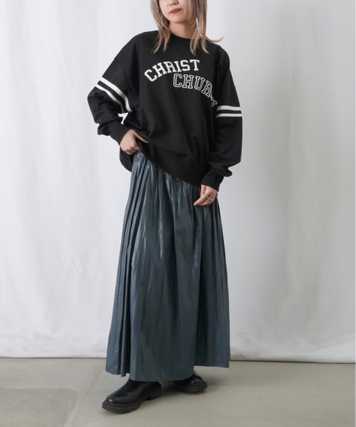 LUCA/LADY LUCK LUCA（ルカ/レディラックルカ）の「LC/LLL 発泡プリントラインスウェット（スウェット・レディース・キャメル/ブラック/グリーン・FREE）」の11枚目の写真