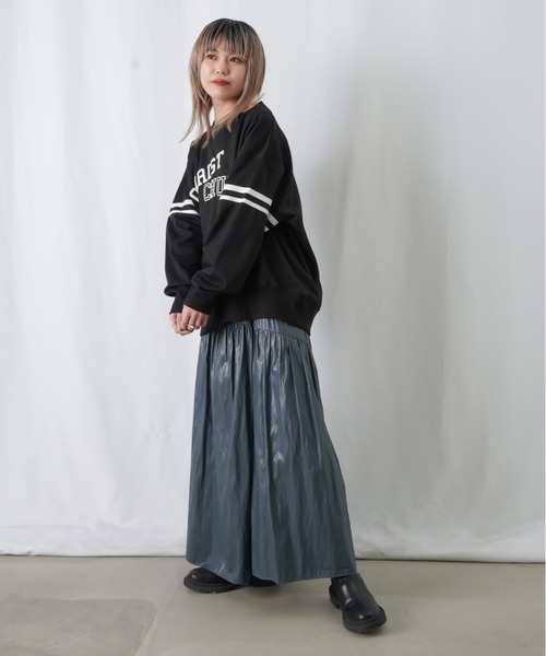 LUCA/LADY LUCK LUCA（ルカ/レディラックルカ）の「LC/LLL 発泡プリントラインスウェット（スウェット・レディース・キャメル/ブラック/グリーン・FREE）」の12枚目の写真