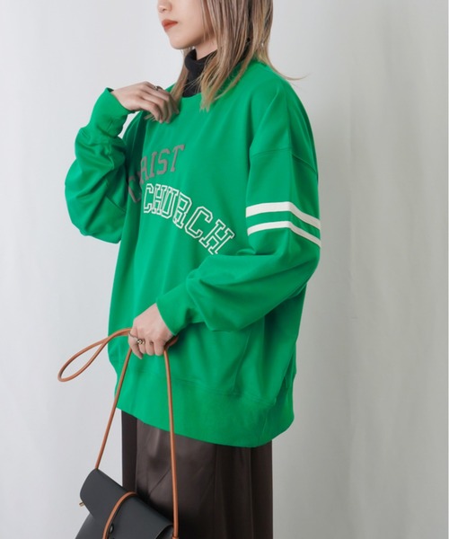 LUCA/LADY LUCK LUCA（ルカ/レディラックルカ）の「LC/LLL 発泡プリントラインスウェット（スウェット・レディース・キャメル/ブラック/グリーン・FREE）」の14枚目の写真