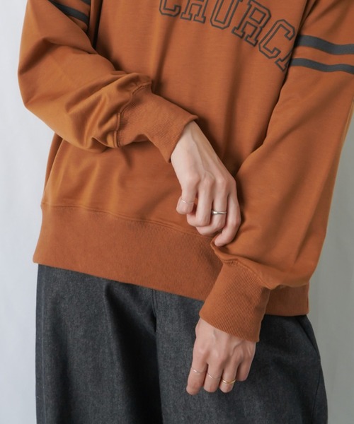 LUCA/LADY LUCK LUCA（ルカ/レディラックルカ）の「LC/LLL 発泡プリントラインスウェット（スウェット・レディース・キャメル/ブラック/グリーン・FREE）」の7枚目の写真