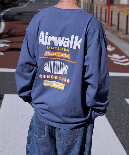 AIRWALK（エアウォーク）の「【AIRWALK】エアウォーク　プリント　クルー長袖Tシャツ　Unisex　綿100　AWM41401（Tシャツ/カットソー・メンズ・ダークブルー/ダークグリーン/ブラック/ホワイト・MEDIUM/LARGE/LL）」の4枚目の写真