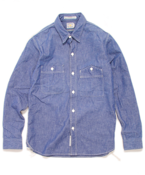 Denime（ドゥニーム）の「SELVEDGE SHAMBLAY SHIRTS/セルヴィッチシャンブレーシャツ（シャツ/ブラウス・メンズ・インディゴブルー・MEDIUM/SMALL/LARGE）」の12枚目の写真