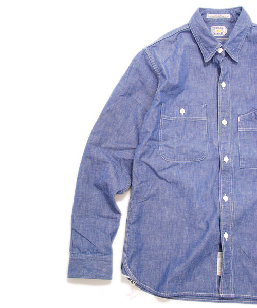 Denime（ドゥニーム）の「SELVEDGE SHAMBLAY SHIRTS/セルヴィッチシャンブレーシャツ（シャツ/ブラウス・メンズ・インディゴブルー・MEDIUM/SMALL/LARGE）」の3枚目の写真