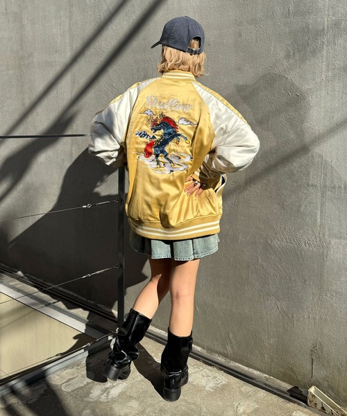 CIAOPANIC(チャオパニック)の「【ユニセックス】スーベニアジャケット(ブルゾン・レディース・イエロー/ブラック・FREE)」の22枚目の写真