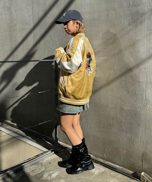 CIAOPANIC(チャオパニック)の「【ユニセックス】スーベニアジャケット(ブルゾン・レディース・イエロー/ブラック・FREE)」の21枚目の写真