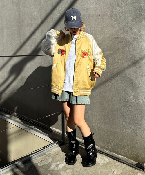 CIAOPANIC(チャオパニック)の「【ユニセックス】スーベニアジャケット(ブルゾン・レディース・イエロー/ブラック・FREE)」の20枚目の写真