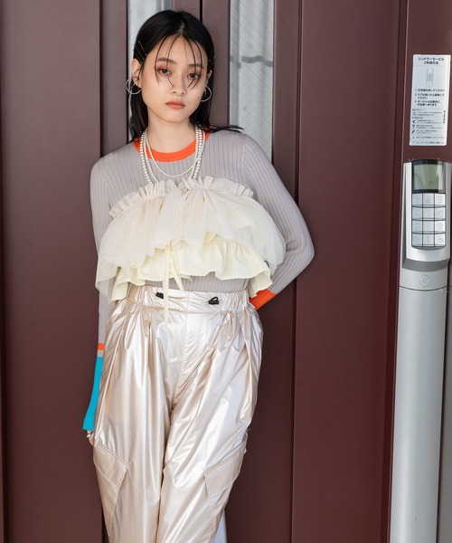 bohmal（ボマール）の「マルチウェイチュールフリルカラー/付け襟（付け襟・レディース・ブラック/アイボリー・MEDIUM）」の11枚目の写真