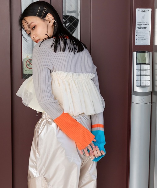 bohmal（ボマール）の「マルチウェイチュールフリルカラー/付け襟（付け襟・レディース・ブラック/アイボリー・MEDIUM）」の13枚目の写真