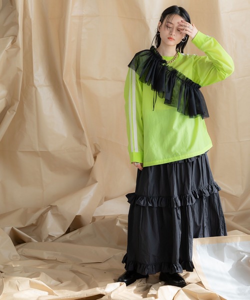 bohmal（ボマール）の「マルチウェイチュールフリルカラー/付け襟（付け襟・レディース・ブラック/アイボリー・MEDIUM）」の16枚目の写真